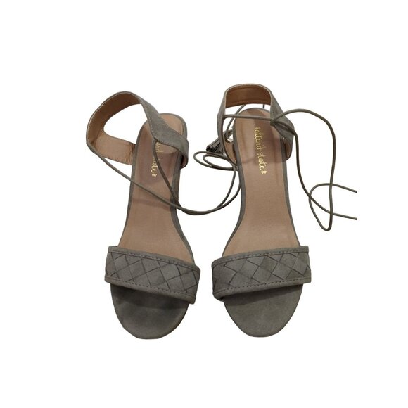 Altard State Platform Wedge Sandal Womens 8.5 Boho Y2K Gypsy Taupe Gray Strappy - Picture 3 of 11